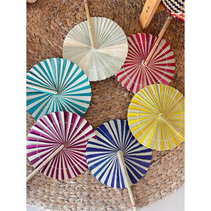 Palm Leaf <b>Fan</b> Handmade Palm Leaves Folding Decorative <b>Fan</b> For <b>Wedding</b> Party Souvenir Vietnam Logo As Required - Ms Violet - Product Image 4