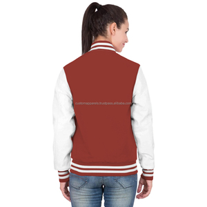 Cotton <b>Quilted</b> Women Varsity Jacket - Premium Fleece Lined Relaxed Fit Custom Letterman Jacket for Sports Clubs and Streetwear - Product Image 4