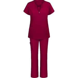 Ensemble d'uniformes d'hôpital à manches courtes en coton Spandex pour femmes - Product Image 4