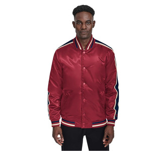 Venta caliente de seda Logotipo de color personalizado impermeable a prueba de viento Estilo Vintage moda de invierno al por mayor hecho chaqueta de satén para hombres - Product Image 1