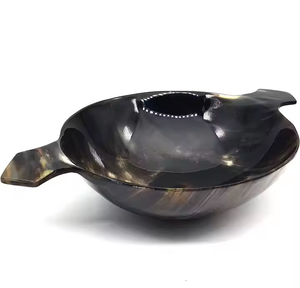 Cuencos de servicio premium Cuencos de servicio de ensalada de cuerno acabados a mano 2025 Nuevos diseños elegantes en cuerno de vaca y búfalo al por mayor disponible - Product Image 2