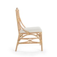 Chaises de salle à manger en rotin, chaise en osier naturel tissé à la main, dossier Chippendale, coussin de siège, meubles de salle à manger écologiques en provenance du Vietnam