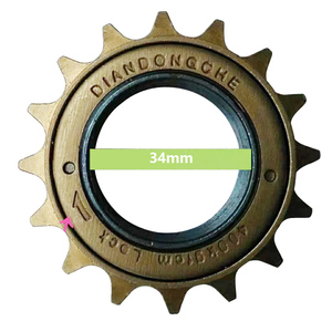 Piñón de <span class=keywords><strong>Bicicleta</strong></span> de Alta Calidad, 16 Dientes, 34MM, Rueda Libre de Una Velocidad - Product Image 2