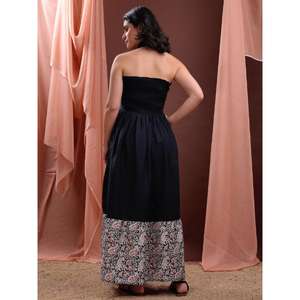 Robe longue western décontractée sans manches à col uni pour femmes - Product Image 4