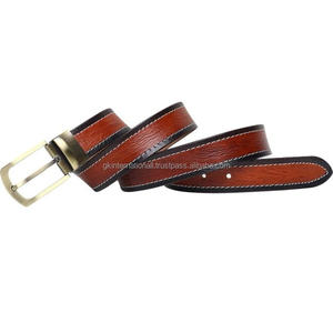 Ceinture élégante décontractée ou formelle en cuir noir beige cousue à la main blanche pour hommes boucle ardillon en métal amovible tailles personnalisées - Product Image 5