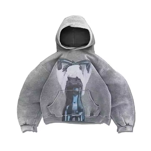Sudadera con Capucha Unisex de Fabricación Personalizada, Corte Regular, Estilo Urbano, Lavado Ácido, Hombros Caídos, Sudadera Gruesa, 100% Algodón - Product Image 6