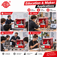 Centre de tournage CNC miniature SIEG De2, système de tournage et de fraisage contrôlé par PC, 690 mm, compact, pour l'éducation, les laboratoires, les fablabs et la formation
