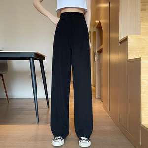 High Quality Heavyweight Sweatpants Custom Logo <b>Wide</b> <b>Leg</b> Baggy <b>Jogger</b> Pants High Waist Knitted Sweatpants Manufacturer - Product Image 4