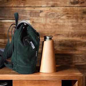 Mochila clásica de cuero de grano completo con correas ajustables para negocios - Product Image 4