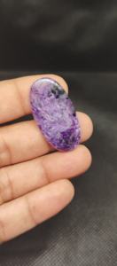 Cabujón de Charoita Natural Pulido, Gema Suelta Marrón para Joyería - Product Image 6