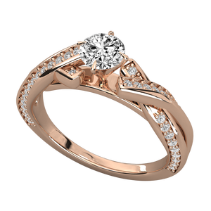 Anillo Brillante de Diamante Cultivado en Laboratorio con Oro de 9K - Product Image 4