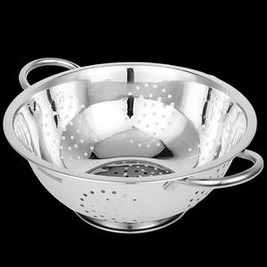 Passoire de stockage d'ustensiles de cuisine gravée avec poignées en acier inoxydable prix de gros meilleure qualité pour les fruits - Product Image 1