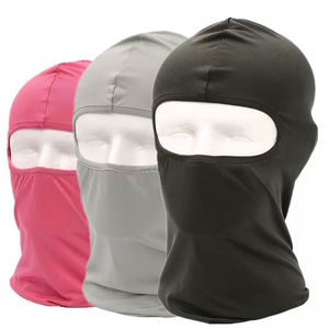 Unisex SkiMask Pakistan Made 100% Poliéster Cubierta de la cara con un agujero Pasamontañas Color sólido para adultos - Product Image 1
