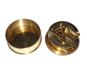 Brújula de latón artesanal india de alta calidad para senderismo al aire libre Camping supervivencia portátil impermeable bolsillo herramienta náutica - Product Image 4