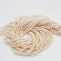 Perles de culture d'eau douce naturelles Mehrajudin Gems 3~4mm, lustre blanc, qualité AA, forme irrégulière, en vrac, certifiées par un tiers