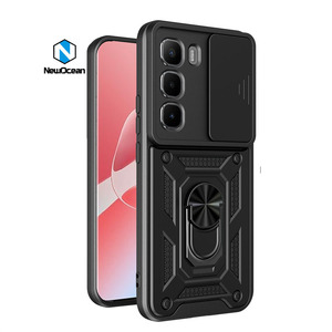 Béquille armure anneau fenêtre coulissante coque de téléphone pour Infinix Hot 60 Pro PLUS 60i Note 50 Pro + Itel City 100 étui pochettes de téléphone - Product Image 1