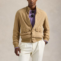 Veste en daim pour homme, style streetwear, avec logo personnalisé, col montant, multi-poches, fermeture éclair, coupe ample, couleur unie, collection automne-hiver, OEM