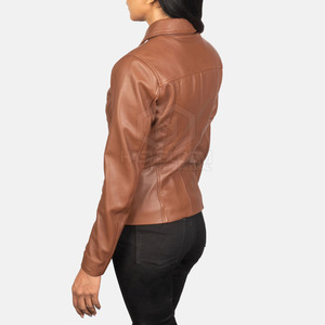 Vente en gros Veste en cuir pour femme à la mode Veste en cuir PU pour femme Veste en cuir de haute qualité - Product Image 5