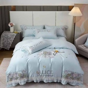 Juego de Sábanas de Alta Calidad para Habitación de Hotel, Diseño Nuevo, Color Sólido, Venta al por Mayor, Textil para el Hogar - Product Image 3
