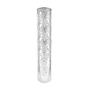 HST2514SS - โคมแก้วลายจุดสีเงินสำหรับเทียนฮิวริเคน แบบไม่มีฐาน - 2.5 x 14 นิ้ว - Product Image 1