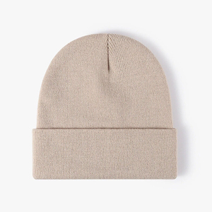 Wholesale Plain Beanie Hat Rib Knit <b>Winter</b> <b>Cap</b> Unisex Soft Warm Stretch Skull <b>Cap</b> Custom Logo Supplier Hat - Product Image 3