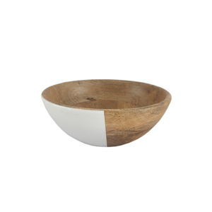 En bois rond nouvelle forme décorative bol de service alimentaire fini naturel pour cuisine Table à manger nourriture et collations bols de service - Product Image 2