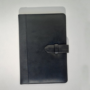 Couverture d'agenda en cuir véritable taille A5 avec logo personnalisé couverture d'agenda de haute qualité pour entreprise de bureau couleur noire nouveaux produits cadeau - Product Image 2