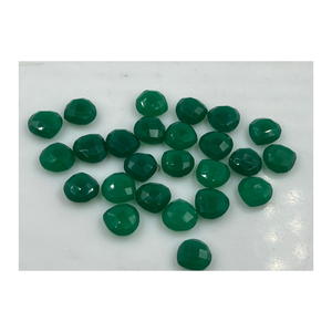 Qualité supérieure 12x12mm Onyx vert naturel en forme de coeur à facettes pour la fabrication de bijoux bleus - Product Image 4