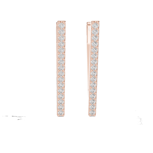 Élégantes boucles d'oreilles en or 18 carats avec barre verticale et diamants de laboratoire 0,096 ct, clarté VVS-VS EF, disponibles en or 18 carats/14 carats/10 carats et en argent 925 - Product Image 5