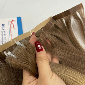 Producto caliente 100% Cabello humano Cinta invisible dibujada doble en extensión de cabello humano sin costuras Extensiones de cabello de cinta rusa - Product Image 1