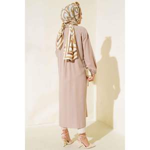 Camisa Larga Abotonada Madera Beige - Product Image 3