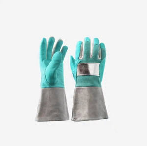 Guantes de cuero dividido de grano de vaca de alta resistencia con forro de algodón aluminizado Para guantes de seguridad de construcción de aramida - Product Image 2