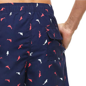 กางเกงว่ายน้ำชาย สีกรมท่า ลายฉลาม ป้องกันแสงแดด กันน้ำ กันลม แห้งเร็ว ประสิทธิภาพสูง โพลีเอสเตอร์/ผ้าฝ้าย ชุดชายหาด - Product Image 6