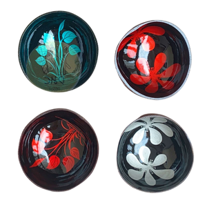 Tazón de Cáscara de Coco Lacado, Ecológico, Hecho a Mano, para Ensaladas, con Diseño Floral, Logotipo Personalizado, Color y Tamaño Personalizables, Diseño Moderno - Product Image 4