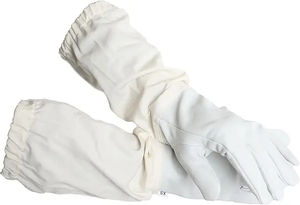 Nueva manga de tela de malla de cuero sintético apicultura XL guantes protectores 1 par de guantes de seguridad para apicultores - Product Image 2