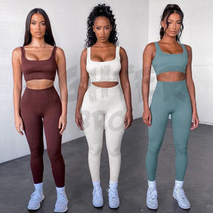 Veste à manches zippées pantalons de survêtement extensibles pantalons tenues décontracté à capuche deux pièces ensemble costumes pour femmes - Product Image 3