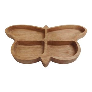 Bandeja de Servir en Forma de Mariposa de Madera, Madera Natural Pulida y Tratada, Elegante y Decorativa, a Bajo Precio para Restaurantes - Product Image 3