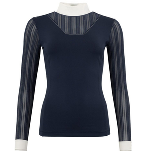 Haut d'équitation élégant pour femmes, tissu extensible athlétique, évacuation de l'humidité, respirant, performance, chemise d'équitation, vêtements - Product Image 6