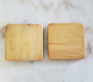 2025 High Grade Classic Design Eco-Friendly 5mm Thick Square Wooden Tea Coasters with Walnut Finish for Home Evening Tea - Product Image 3