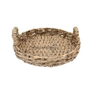 ถาดเสิร์ฟอาหารทำจากหวายทรงกลมพร้อมที่จับ - Product Image 3