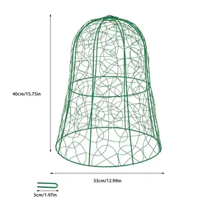 Green Metal <b>Wire</b> <b>Cloche</b> for Home Decor Ins Style Protective Cover for Plants From Animals - Product Image 4