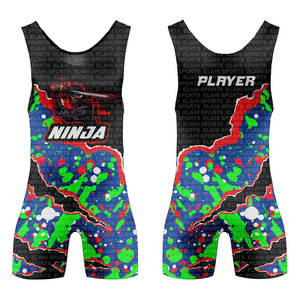 Combinaisons de lutte pour joueurs d'équipe, rashguard pour adultes, vente en gros d'usine, tissu extensible personnalisé, respirant, séchage rapide, devant - Product Image 2