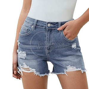 Plus Size <b>High</b> <b>Waist</b> Women's <b>Jeans</b> <b>Shorts</b> Comfortable and Breathable Sustainable Fashion Hot Sale - Product Image 1