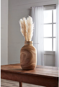 Vase à fleurs en bois écologique pour la décoration de la maison moderne, la présentation de table, l'événement de mariage ou la décoration de bureau - Product Image 6