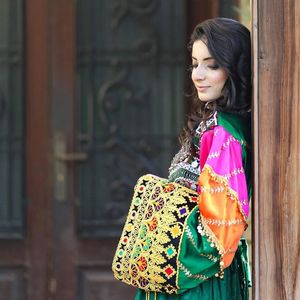 Ropa tradicional hecha a mano vestido afgano de alta calidad mejor Material afgano Vintage vestidos de mujer 0653 - Product Image 2