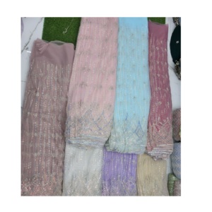 Ready to Stock New Updated Handwork Beads Imported With Sequence Net <b>Fabric</b> for Making Wedding Garment <b>Fabric</b> - Product Image 1
