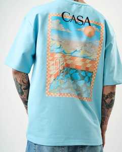 เสื้อยืดผู้ชายผ้าคอตตอนผ้าโพลีเอสเตอร์เสื้อยืดลำลองสไตล์สตรีทแวร์ดีไซน์ใหม่ - Product Image 4