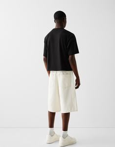 Venta al por mayor 100% algodón hombres Crop T-Shirt New Latest Oversized Fit Style Blank T-Shirts antiarrugas transpirable media manga - Product Image 2