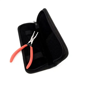 Pince d'extension de cheveux à poignée en caoutchouc rose de qualité durable 2024 avec logo personnalisé pince d'extension de cheveux professionnelle - Product Image 1