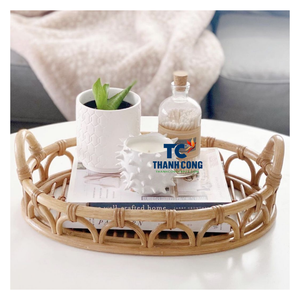 Vente en gros Vietnam Plateau de service en rotin tissé à la main pour affichage de spa de service en chambre d'hôtel ou de décoration de table de restaurant - Product Image 1